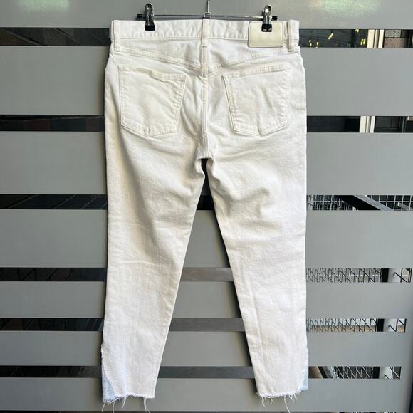 MOUSSY Vintage Mv Burnside White Denim Slim Jeans Size 30 - Picture 4 of 12